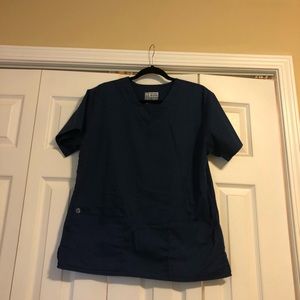 Wonderwink Wonderwork scrubs small navy top&bottom